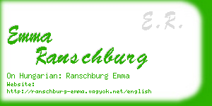 emma ranschburg business card